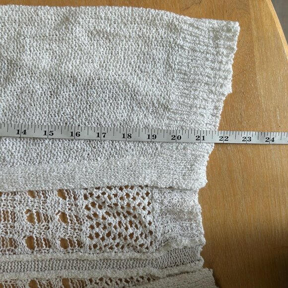 Rebecca Taylor Cardigan Sweater Small‎ Crochet Open Knit Lightweight Boho Chic - Picture 7 of 7